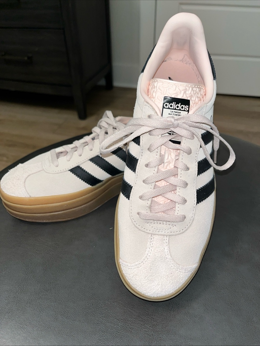 adidas Gazelle Bold 'Wonder Quartz Black Gum' Women's - IE0429 size 7.5 Great